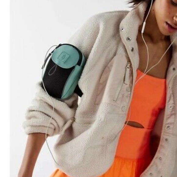 NWOT Free people Back On Track Armband pink or black cell phone FP Movement - Picture 2 of 9